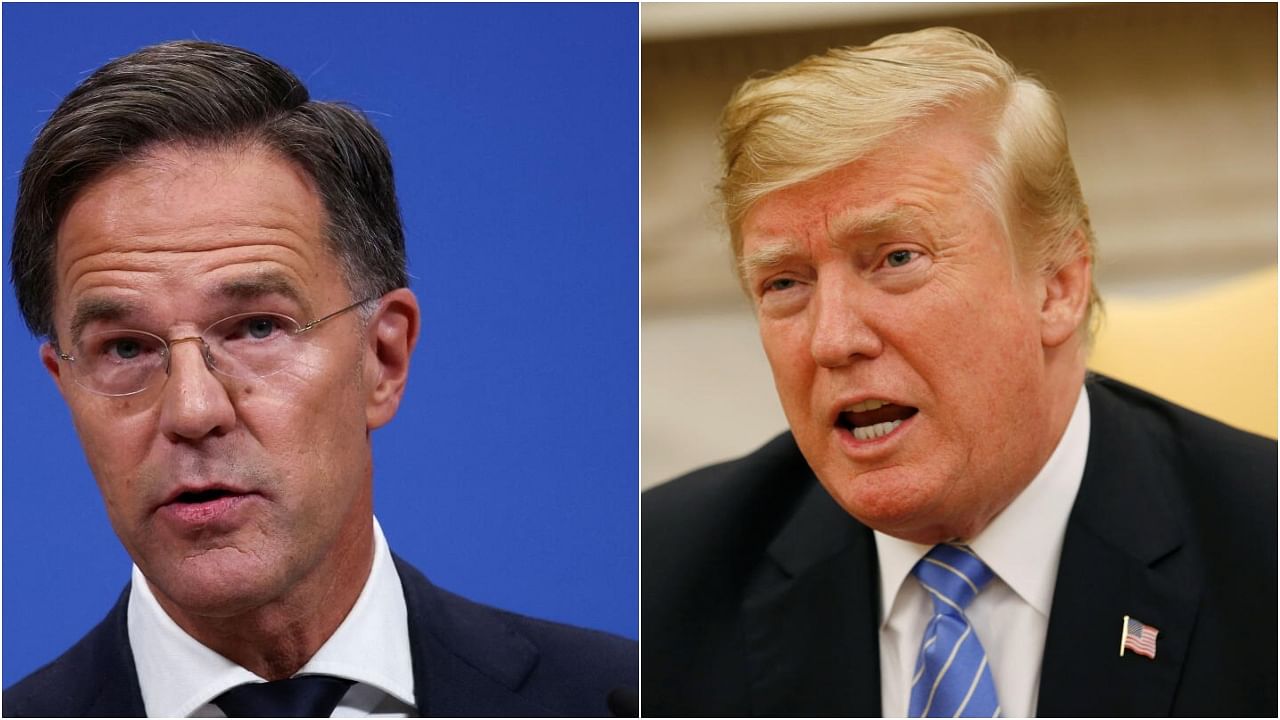 <div class="paragraphs"><p>NATO Secretary General Mark Rutte (L); US President-elect Donald Trump. </p></div>