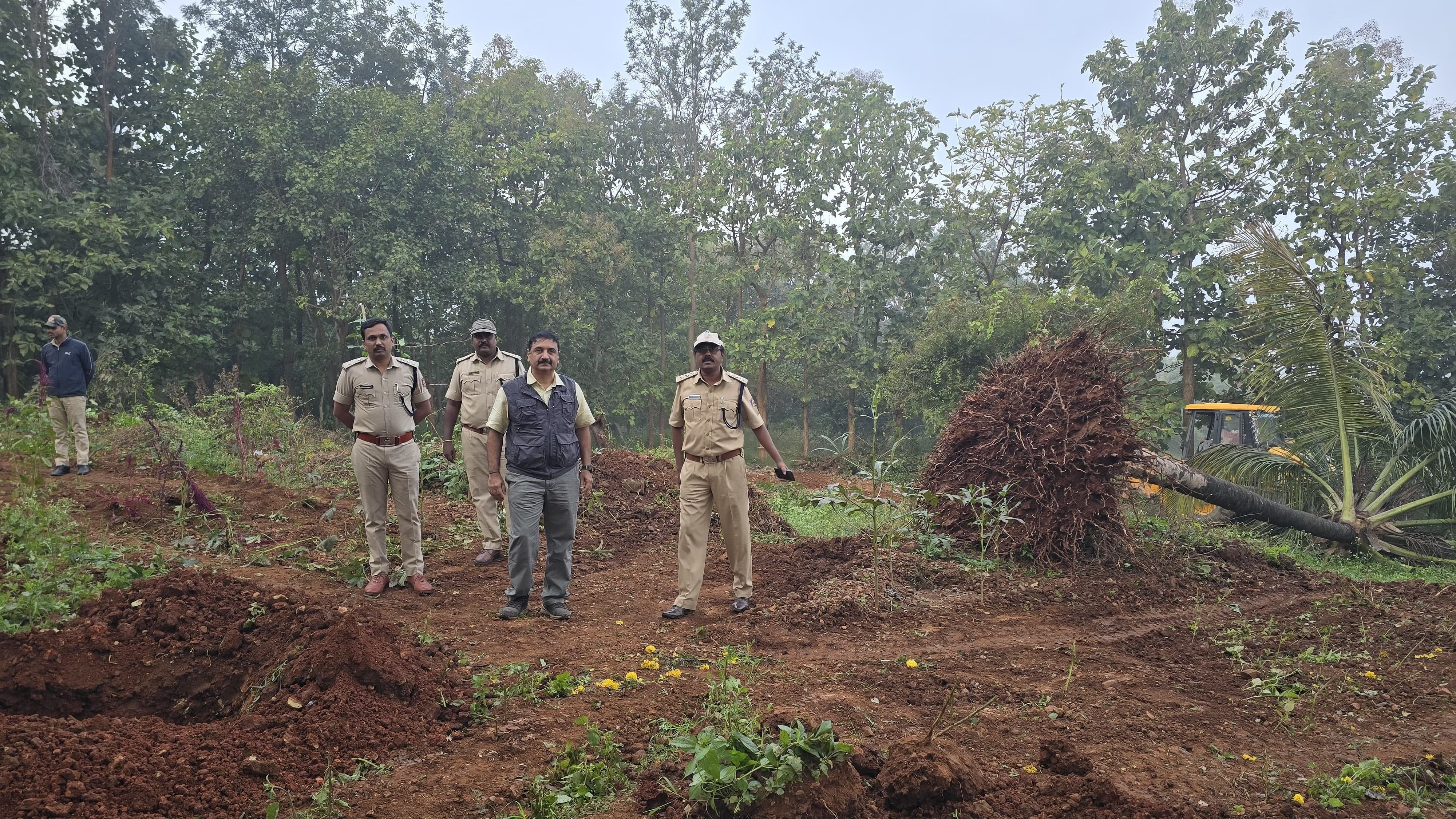 <div class="paragraphs"><p>Forest officials remove encroachments in the Bhootanahalli minor forest near Kaggalipura on the Bannerghatta Road. </p></div>