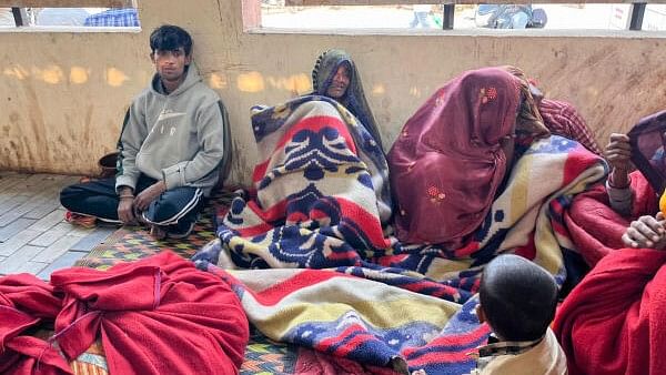 <div class="paragraphs"><p>Family members wait outside the emergency ward after a fire broke out in the Neonatal Intensive Care Unit (NICU) of the Maharani Laxmi Bai Medical College, in Jhansi district, Saturday, Nov. 16, 2024. At least 10 children died in the fire that engulfed the children's ward of the medical college, officials said, as 16 others injured battled for life on Saturday. </p></div>