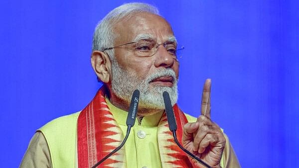 <div class="paragraphs"><p>Prime Minister Narendra Modi speaks during the Odisha Parba celebrations, in New Delhi, Sunday.&nbsp;</p></div>