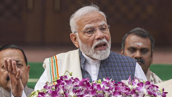 <div class="paragraphs"><p>Prime Minister Narendra Modi addresses the media on the first day of the Winter session of Parliament, in New Delhi, Monday, Nov. 25, 2024. </p></div>