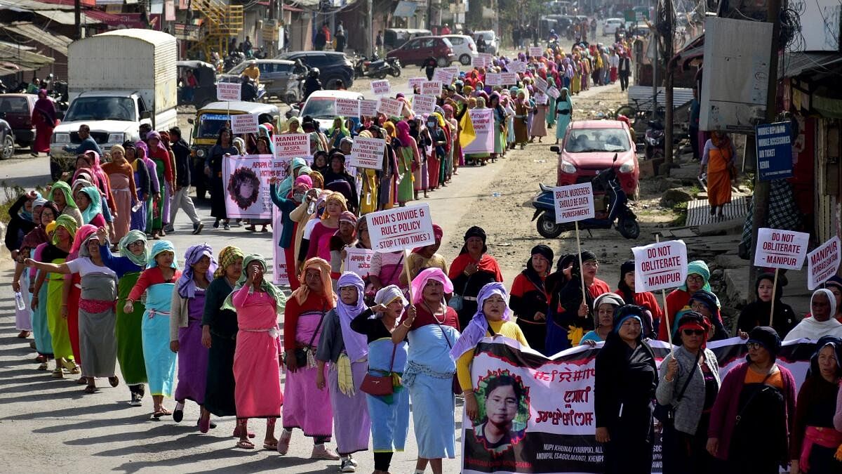 <div class="paragraphs"><p>Protest rally against recent killings and reimposition of the Armed Forces Special Powers Act, in Imphal East.</p></div>