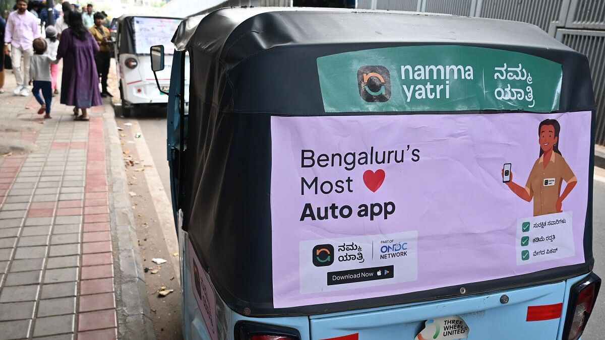 <div class="paragraphs"><p>An autorickshaw with a signage of 'Namma Yatri' in Bengaluru.&nbsp;</p></div>