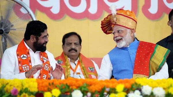 <div class="paragraphs"><p>Prime Minister Narendra Modi and Maharashtra Chief Minister Eknath Shinde during a public meeting for the upcoming Maharashtra Assembly elections, in Mumbai.</p></div>