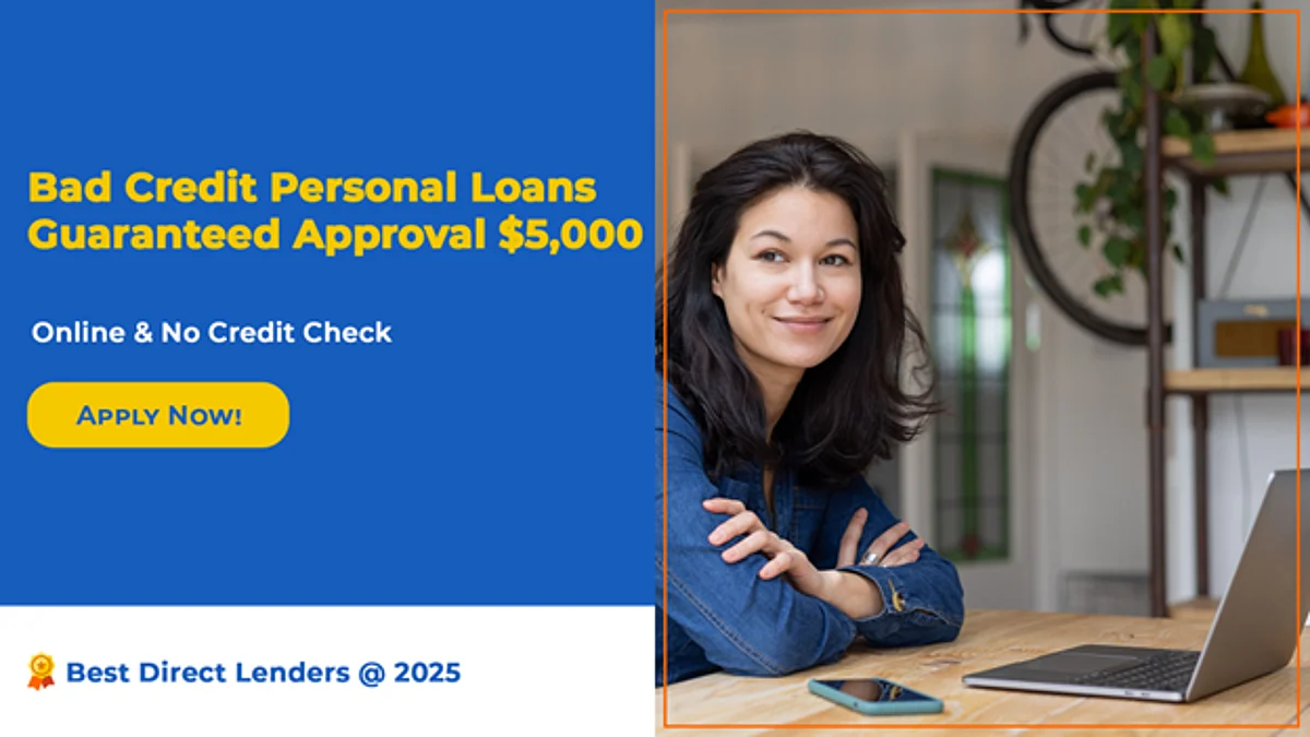Guaranteed Personal Loan Approval Direct Lender Bad Credit Personal Loans Guaranteed Approval $5,000 Direct Lenders