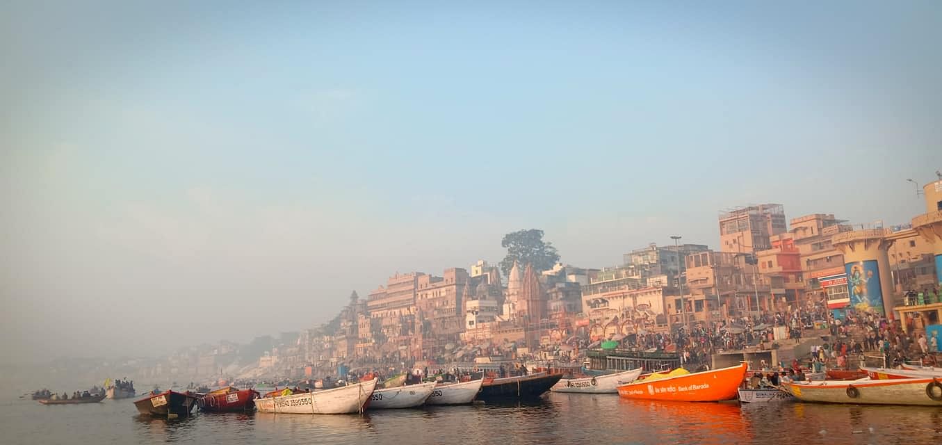 A ghat in Varanasi. DH photo by Mrityunjay Bose