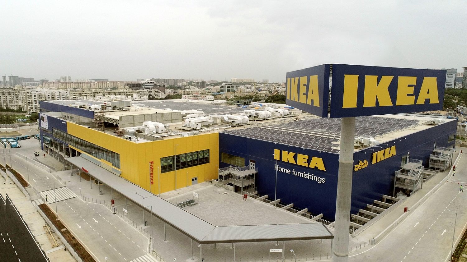 An exterior view of the IKEA Hyderabad store