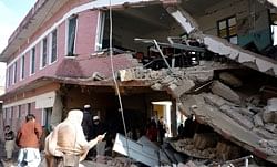 A file photo of a school in Pakistan's Swat valley bombed by Taliban.