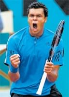 ECSTASY: Jo-Wilfried Tsonga after his second-round win over JuanMonaco on Thursday. AP