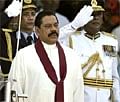 Sri Lankan President Mahinda Rajapaksa during the National War Celebration held to mark the military victory over LTTE in Colombo on Wednesday. AP