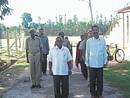 Guards sans facilities: Home guard personnel after the weekly exercise in N R Pura.