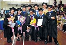 The students celebrate the convocation ceremony as a new beginning in their career.