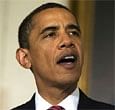 President Barack Obama speaks in the Diplomatic Room of the White House on Friday. AP