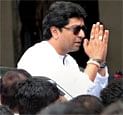 MNS chief Raj Thackeray at Kalyan Court in Mumbai on Monday, in connection with the case of attacks on north indians. PTI