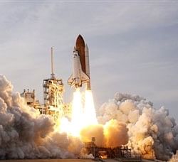 Space shuttle Endeavour lifts-off from the Kennedy Space Center at Cape Canaveral, Florida on Wednesday. AP
