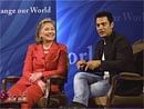 US Secretary of state Hillary Clinton with Bollywood icon Aamir Khan. AP