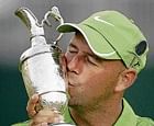 TRIUMPHANT American Stewart Cink kisses the British Open trophy at Turnberry on Sunday. Cink defeated compatriot Tom Watson in a thrilling play-off. A