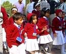 School kids heading home after school