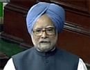 A TV grab shows Prime Minister Manmohan Singh makes statement before the Lok Sabha on Wednesday. PTI