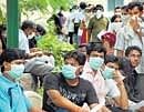 Long Wait: People waiting for check-up at the Rajiv Gandhi Institute of Chest Diseases in Bangalore on Friday. DH photo
