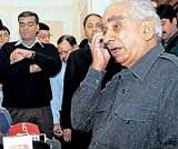 Jaswant Singh addresses a press conference in Shimla on Wednesday. AFP
