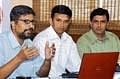 In discussion Venkat Krishnan, Rahul Dravid and Prakash Padukone.