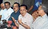 ISRO Chairman G Madhavan Nair addresses a press conference in B'lore, Friday. Dh Photo