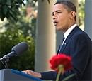 US President Barack Obama speaks at the Rose Garden of the White House in Washington on Friday. AFP
