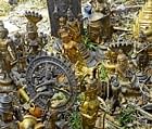 lost and found: Bronze and stone idols recovered from a lake at Amruthalli on the outskirts of the City on Tuesday. dh Photo