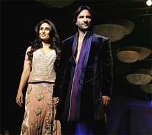 Walking together: Kareena Kapoor and Saif Ali Khan display creations by  designer Manish Malhotra