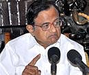 Union Home Minister P Chidambaram addresses a news conference after a review meeting in Ranchi on Thursday. PTI