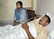 Former Jharkhand chief minister Madhu Koda at a hospital  in Ranchi on Tuesday. His wife Gita is also seen.  PTI