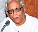 West Bengal Chief Minister Buddhadeb Bhattacharjee interacts with media, in West Midnapore district on Sunday. PTI