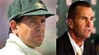 Australian cricket captain Ricky Ponting (L) and Chief Selector Andrew Hilditch