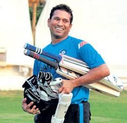 Sachin Tendulkar returns to dressing room after training at the Motera ground in Ahmedabad on Saturday ahead of the first  Test against Sri Lanka. AP