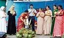 Federation of Women Organisations taluk president Vijayalaxmi B Shetty inaugurating the convention of Women Self-Help Groups (SHG) at Infant Marys School premises in Mangalore on Sunday.
