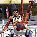 Girish H N of India wins the bronze medal in the high jump T-44 category at the IWAS World Games in Bangalore on Wednesday.