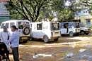 Apathy: Private vehicles parked in DC office premise.DH photo