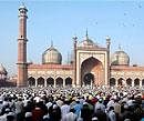 Muslims offer namaz at Jama Masjid on the occasion of Id-ul-Zuha festival in New Delhi on Saturday. PTI