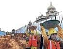 Metro work in progress near Vidhana Soudha. DH photo