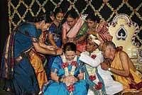 Love is Blind: Pranesh of Bannanje marrying Gabralia of Berlin in Udupi on Wednesday. DH Photo