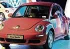 Imported luxury: View of the New Beetle car during its launch in Mumbai on Saturday. AFP