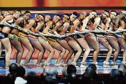 Dancers perform during the World Cup draw in Cape Town on Friday. AFP