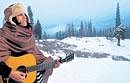 US singer Terra Naomi sings her number, "Say It's Possible," to spread awareness on global warming during her maiden visit to Gulmarg, Jammu and Kashmir, on Sunday. PTI