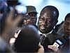 Lumumba Di-Aping of Sudan, the head of the 135-nation bloc of developing countries talks to journalists after a press conference in the Bella Center in Copenhagen. AP