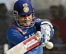 run riot: Virender Sehwag bats during the first one-day international against Sri Lanka in  Rajkot on Tuesday. AP