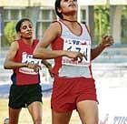 Jhuma Khatun wins the 1500M title.