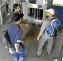 A surveillance camera image released by Londons Metropolitan police on Sept 20, 2005, shows three of the four men believed to have been responsible for the July 7 explosions in London. AP