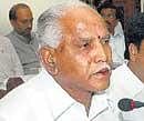 Chief Minister B S Yeddyurappa