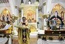 Marys boy child: Christmas worship service in progress at St Marys Basilica at Shivaji  Nagar in Bangalore on Thursday.